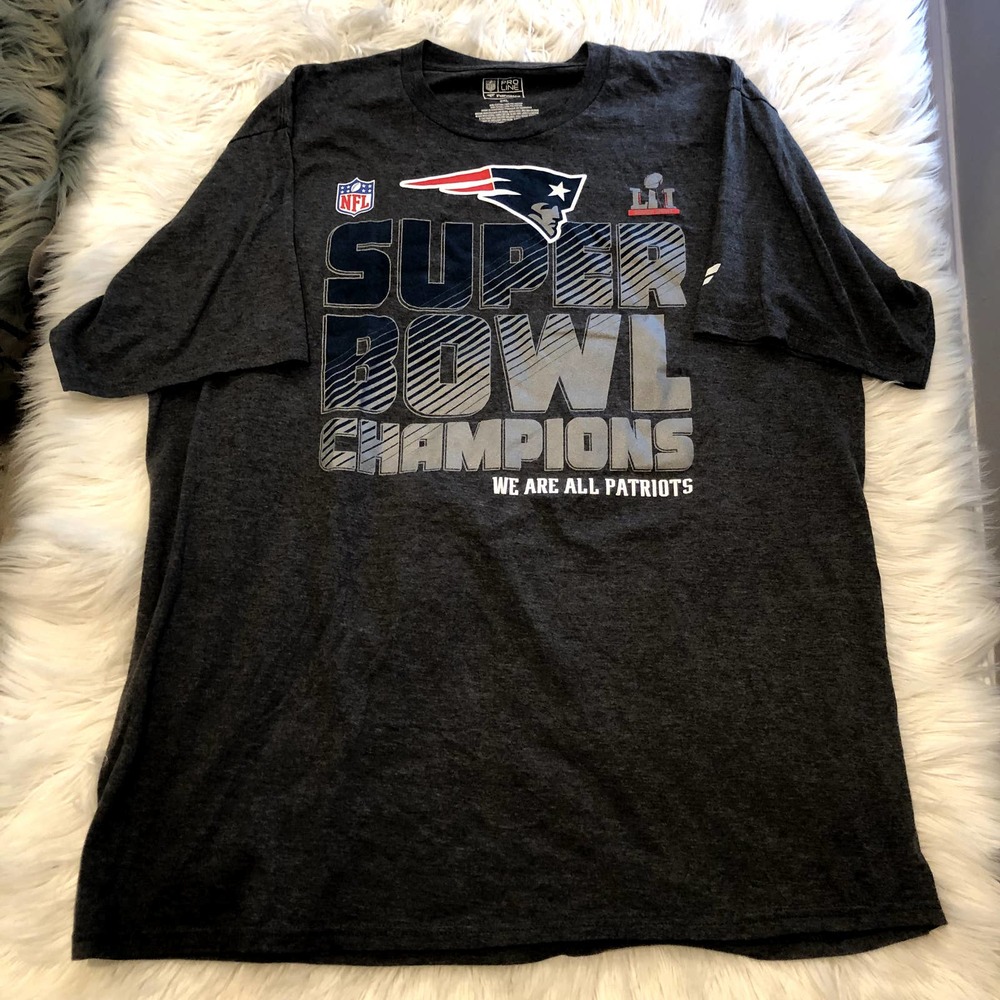 nfl pro line fanatics super bowl new england patriots t-shirt size 2XL